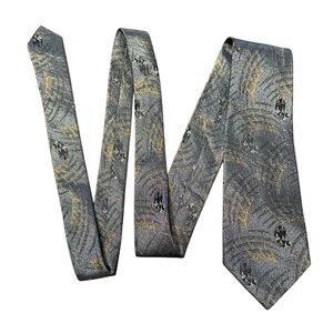 Vintage Gianni Versace Grey Silk Tie Men’s 3.25” x 57” 1980s Handmade